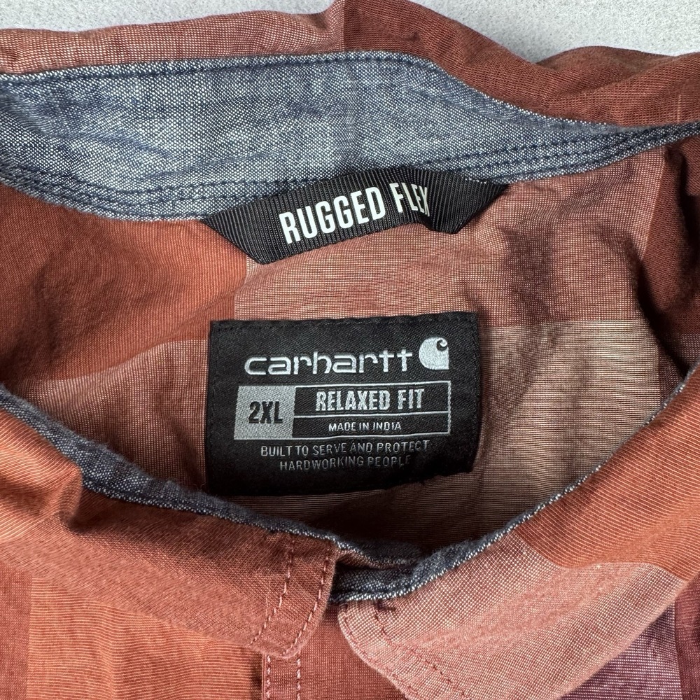 Lot of 3 Carhartt Button Shirts Men 2XL Short Sleeve Force Rugged Flex Relaxed - Picture 13 of 16